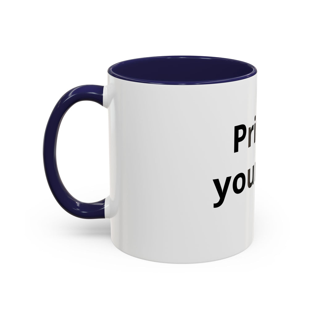 Accent Coffee Mug — Customizable “Print It Your Way” Black-Accent Coffee Cup