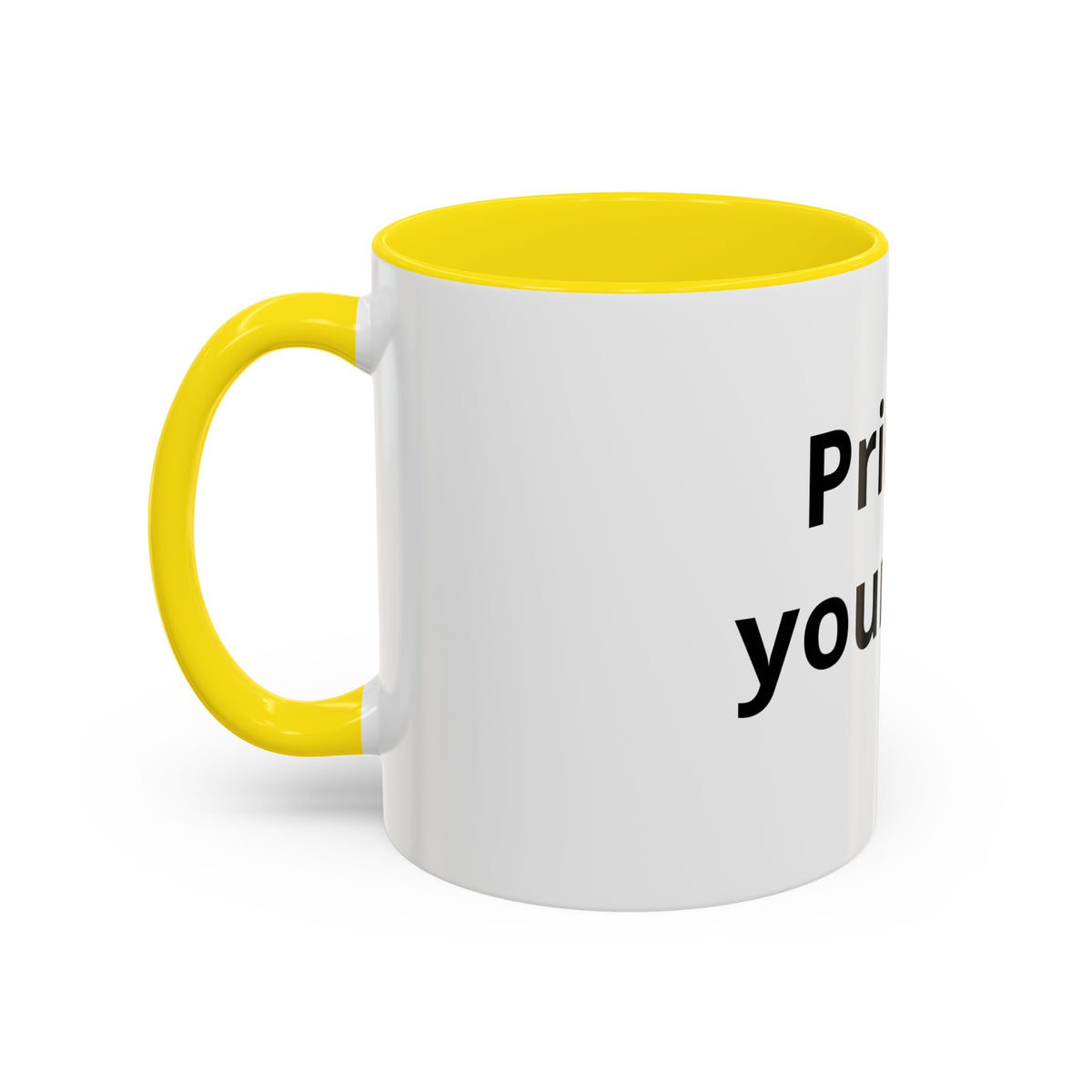 Accent Coffee Mug — Customizable “Print It Your Way” Black-Accent Coffee Cup