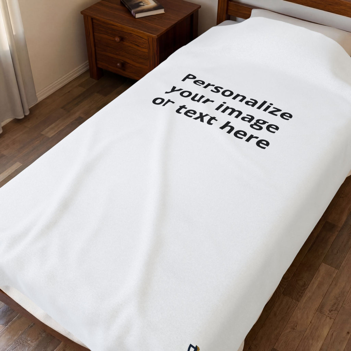 Personalized Velveteen Plush Blanket - Custom Photo & Text Print, Ultra-Soft Personalized Throw for Gifts & Home