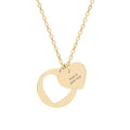 Engravable Heart Cutout Necklace — Personalized Initials Pendant (Sterling Silver / Rose Gold)