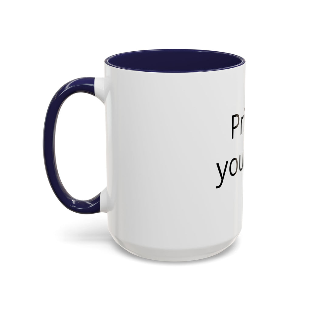 Accent Coffee Mug — Customizable “Print It Your Way” Black-Accent Coffee Cup