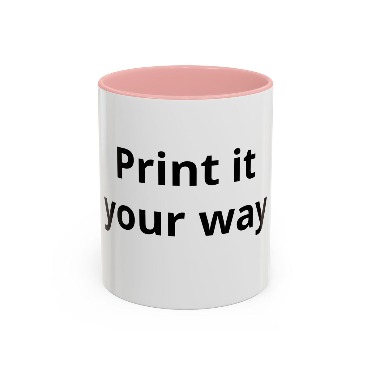 Accent Coffee Mug — Customizable “Print It Your Way” Black-Accent Coffee Cup