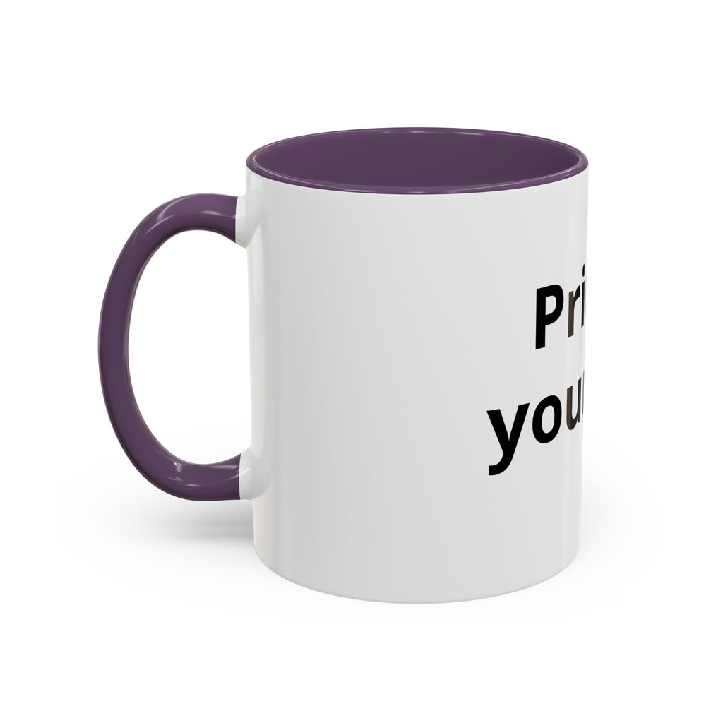Accent Coffee Mug — Customizable “Print It Your Way” Black-Accent Coffee Cup