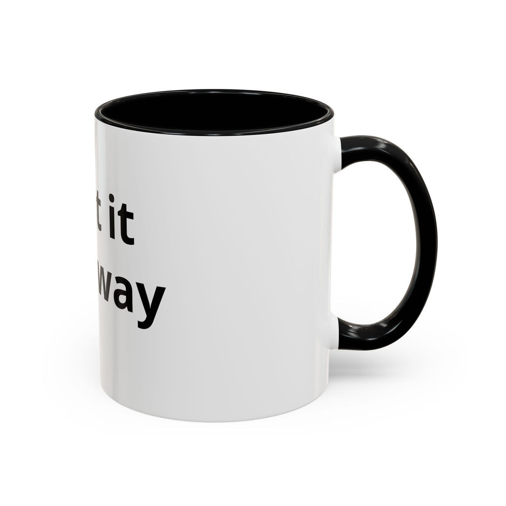 Accent Coffee Mug — Customizable “Print It Your Way” Black-Accent Coffee Cup