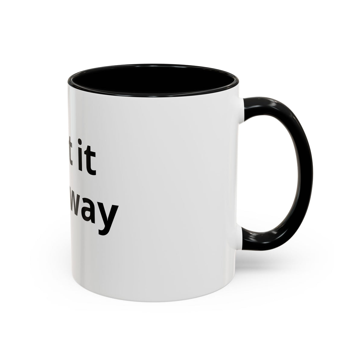 Accent Coffee Mug — Customizable “Print It Your Way” Black-Accent Coffee Cup