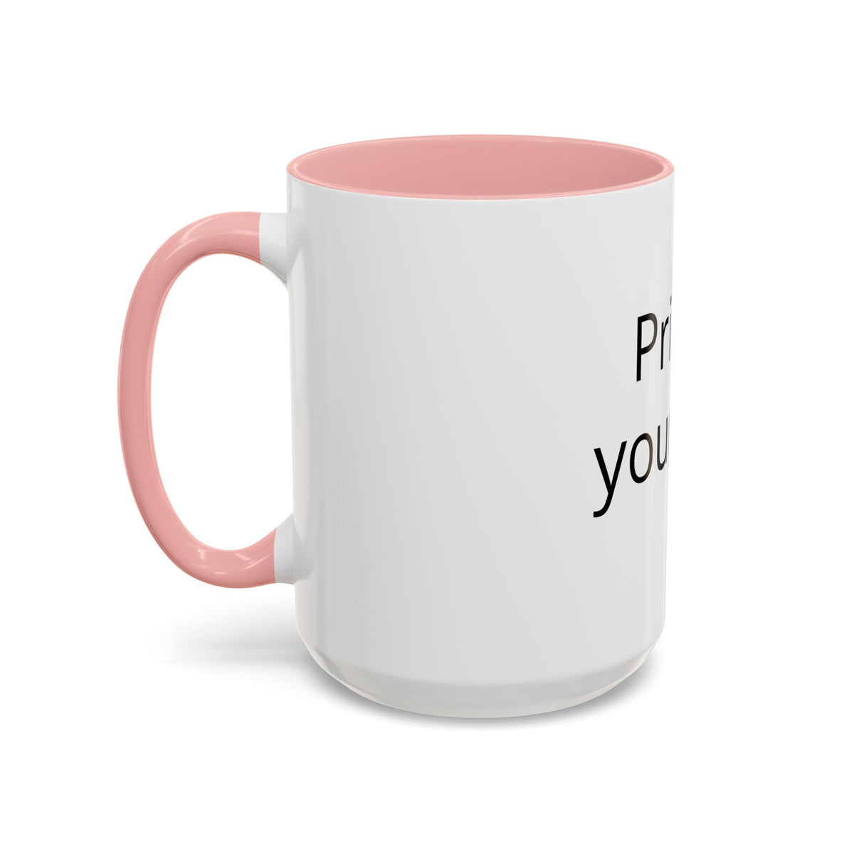 Accent Coffee Mug — Customizable “Print It Your Way” Black-Accent Coffee Cup