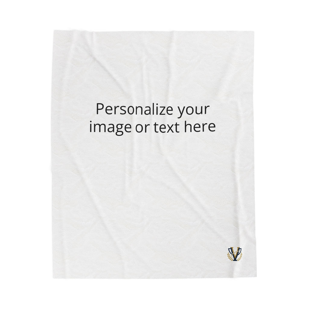 Personalized Velveteen Plush Blanket - Custom Photo & Text Print, Ultra-Soft Personalized Throw for Gifts & Home