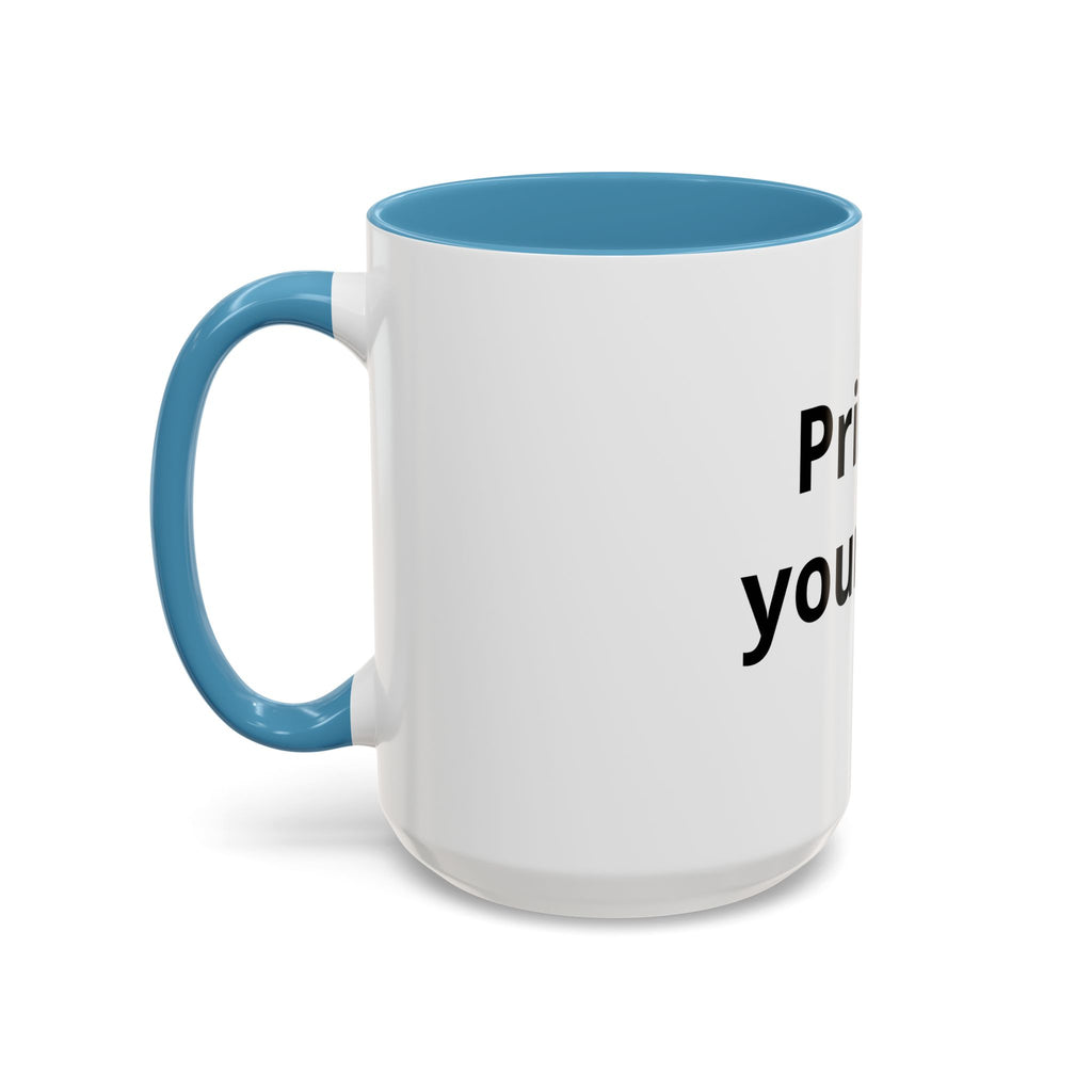 Accent Coffee Mug — Customizable “Print It Your Way” Black-Accent Coffee Cup