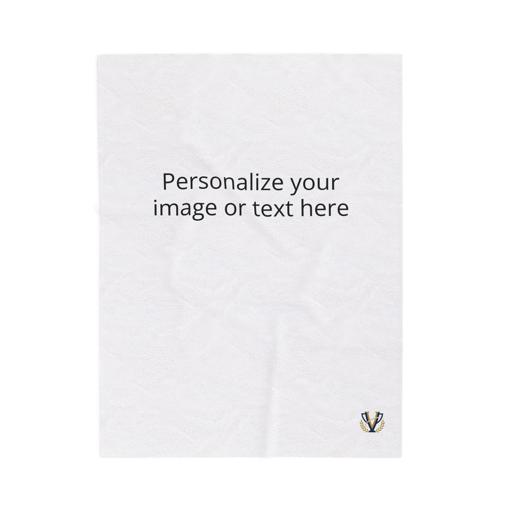 Personalized Velveteen Plush Blanket - Custom Photo & Text Print, Ultra-Soft Personalized Throw for Gifts & Home
