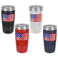 Stars and Stripes 250 UV DTF Sticker on 20 oz. Polar Camel Tumbler