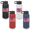 Stars and Stripes 250 UV DTF Sticker on 32 oz. Camel Water Bottle