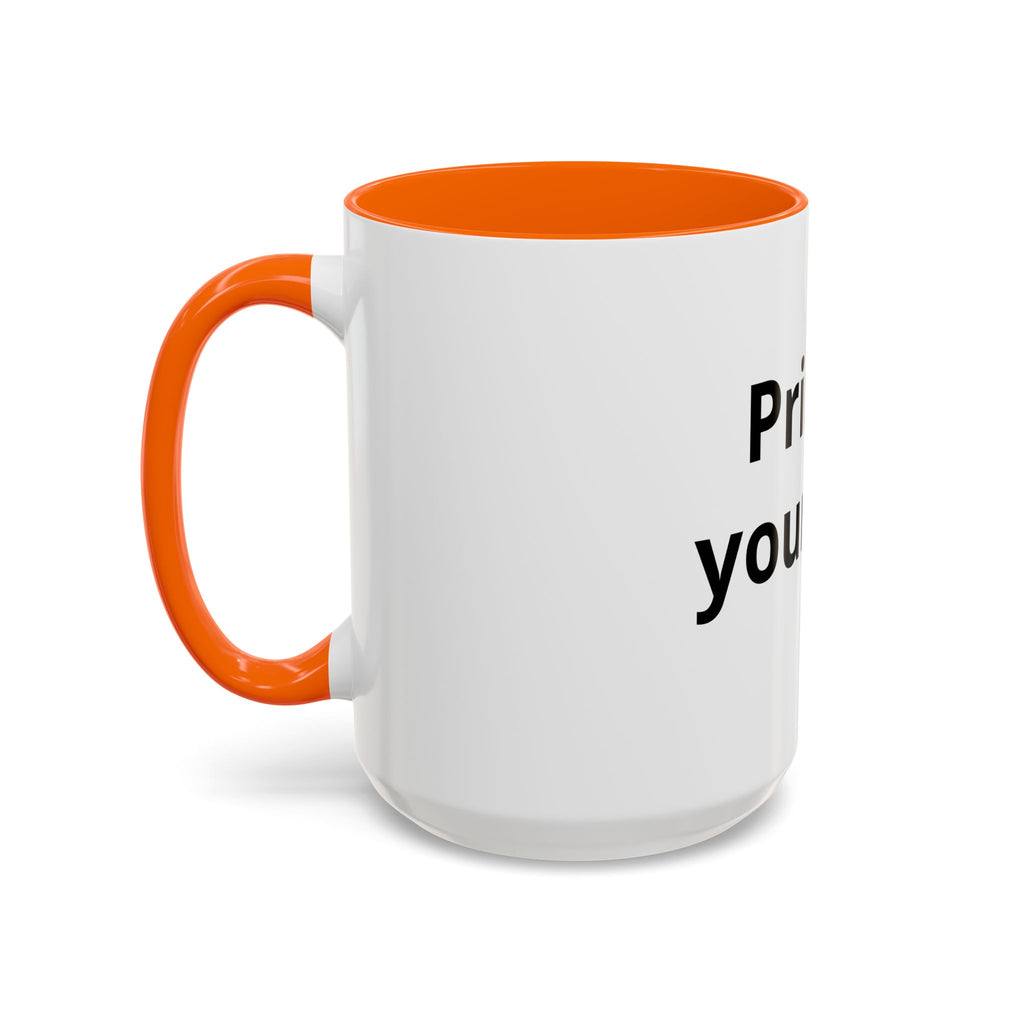 Accent Coffee Mug — Customizable “Print It Your Way” Black-Accent Coffee Cup