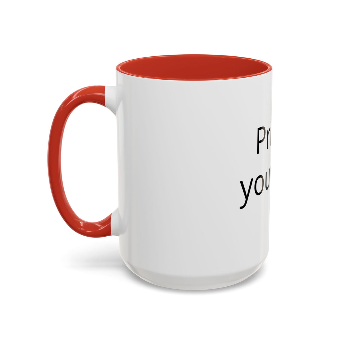 Accent Coffee Mug — Customizable “Print It Your Way” Black-Accent Coffee Cup