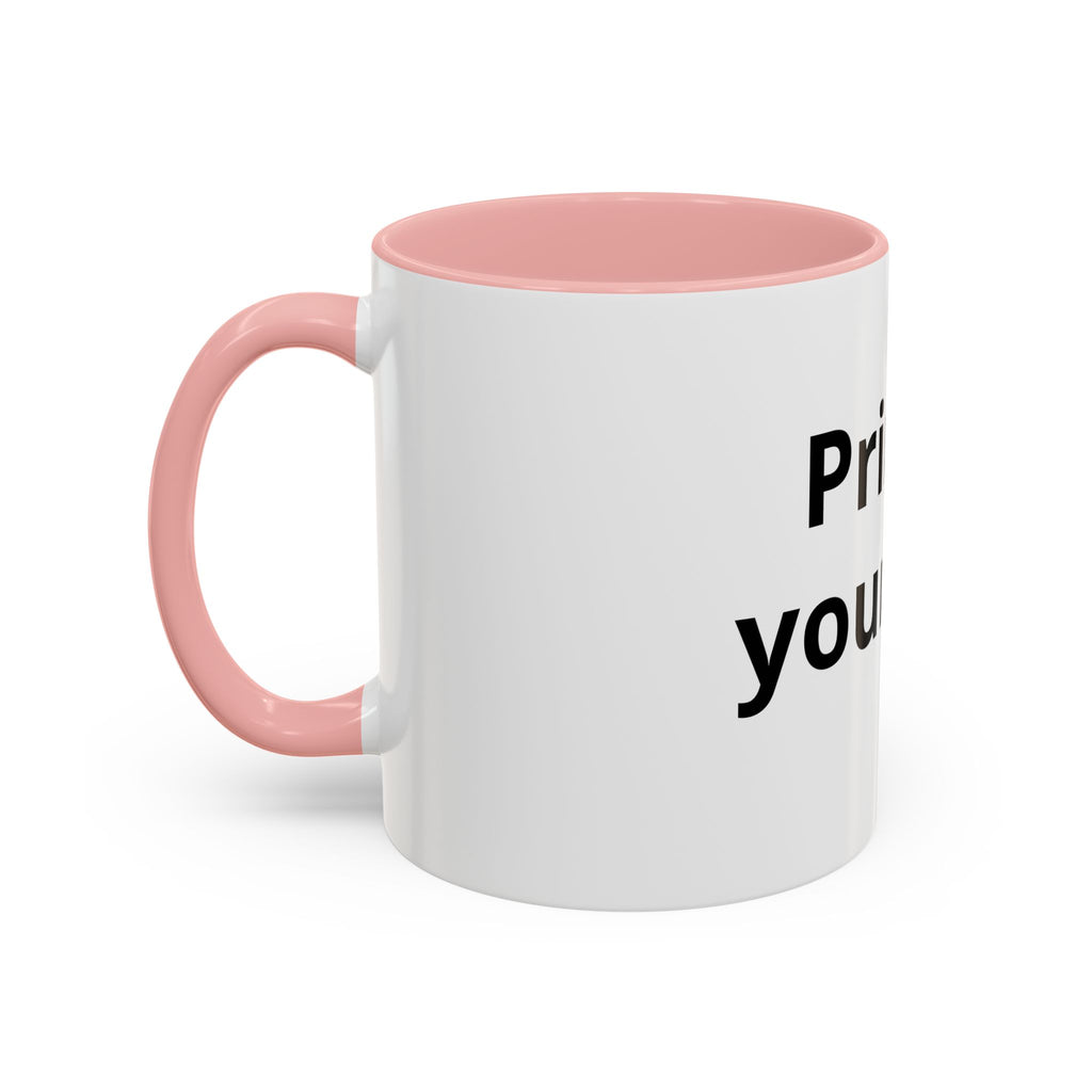 Accent Coffee Mug — Customizable “Print It Your Way” Black-Accent Coffee Cup