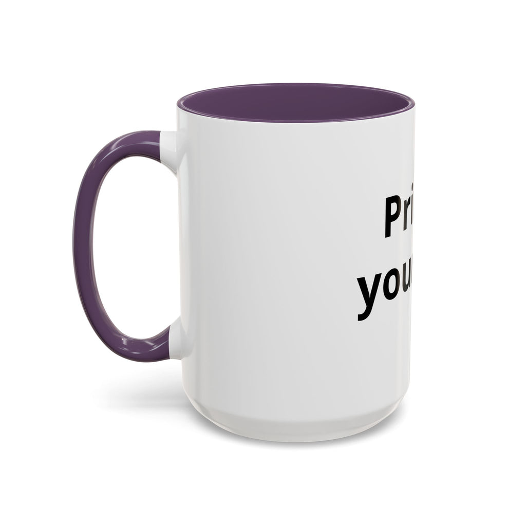 Accent Coffee Mug — Customizable “Print It Your Way” Black-Accent Coffee Cup