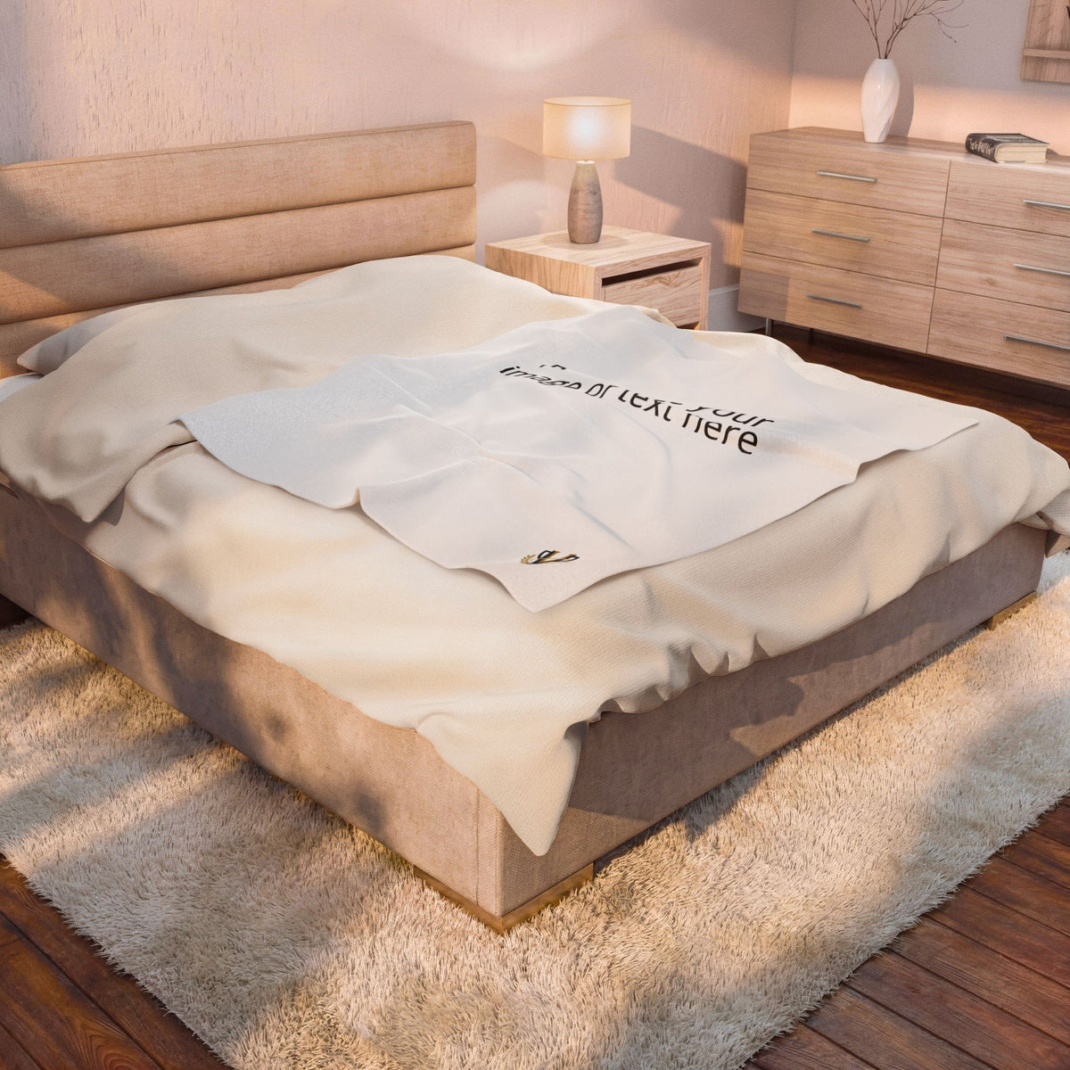 Personalized Velveteen Plush Blanket - Custom Photo & Text Print, Ultra-Soft Personalized Throw for Gifts & Home