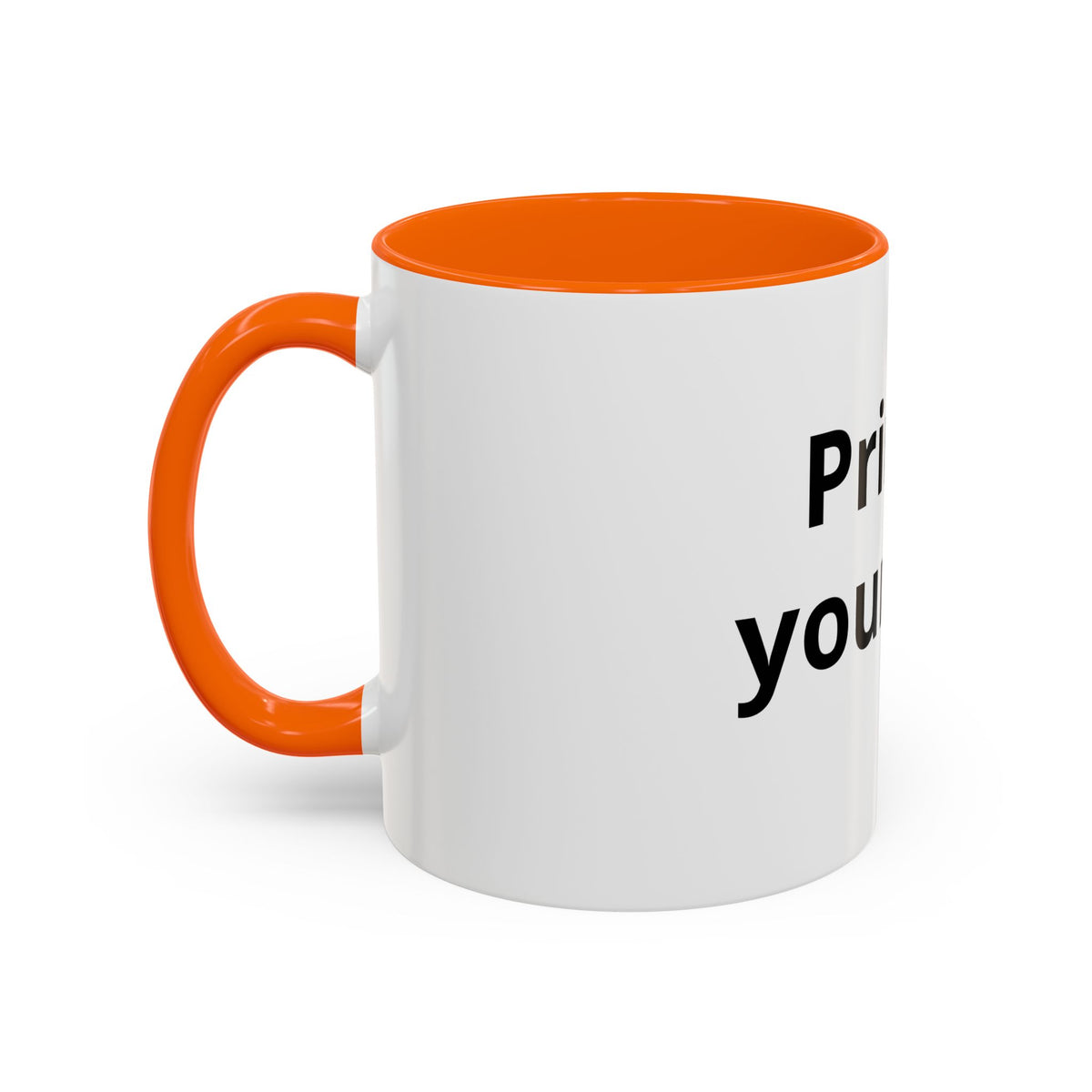 Accent Coffee Mug — Customizable “Print It Your Way” Black-Accent Coffee Cup
