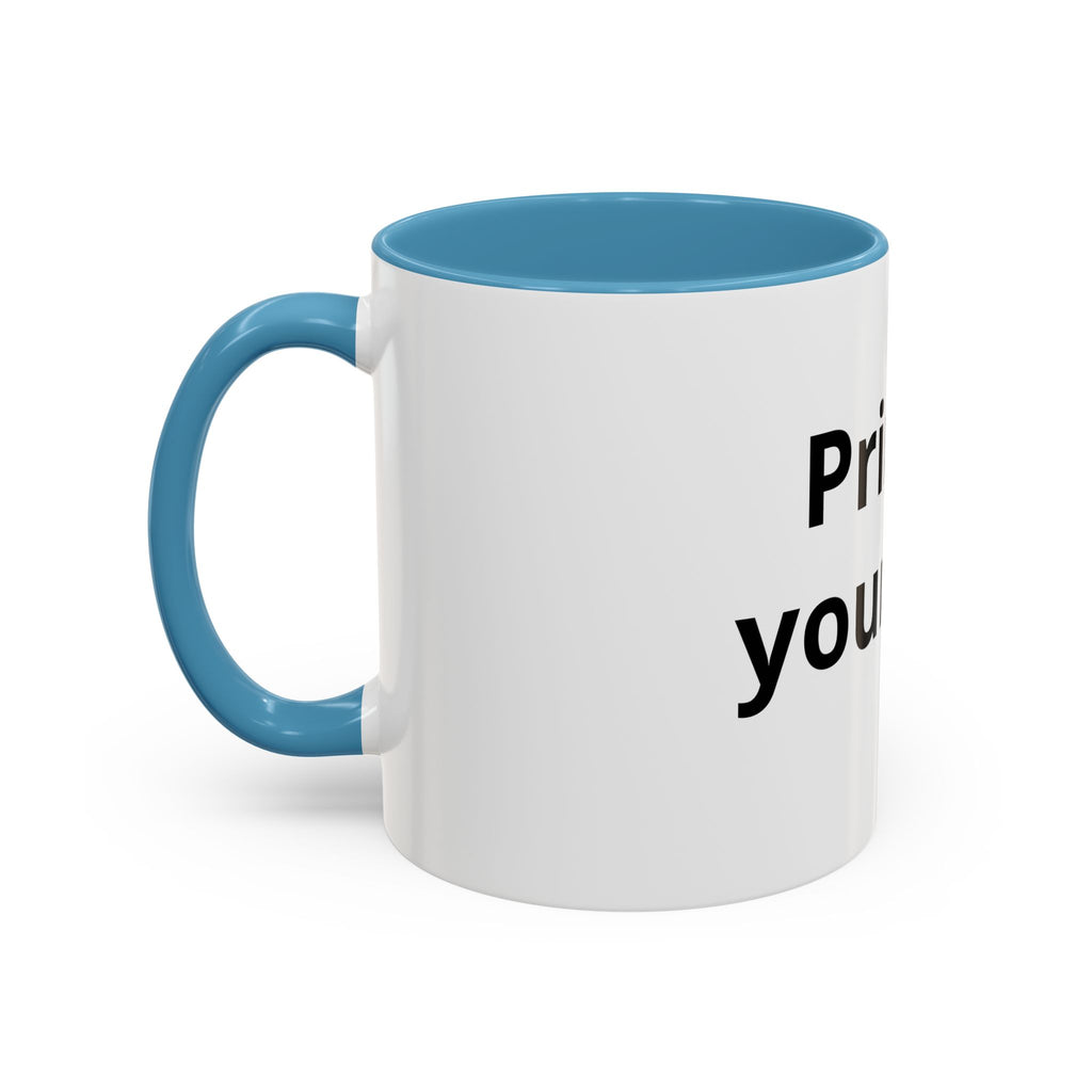 Accent Coffee Mug — Customizable “Print It Your Way” Black-Accent Coffee Cup