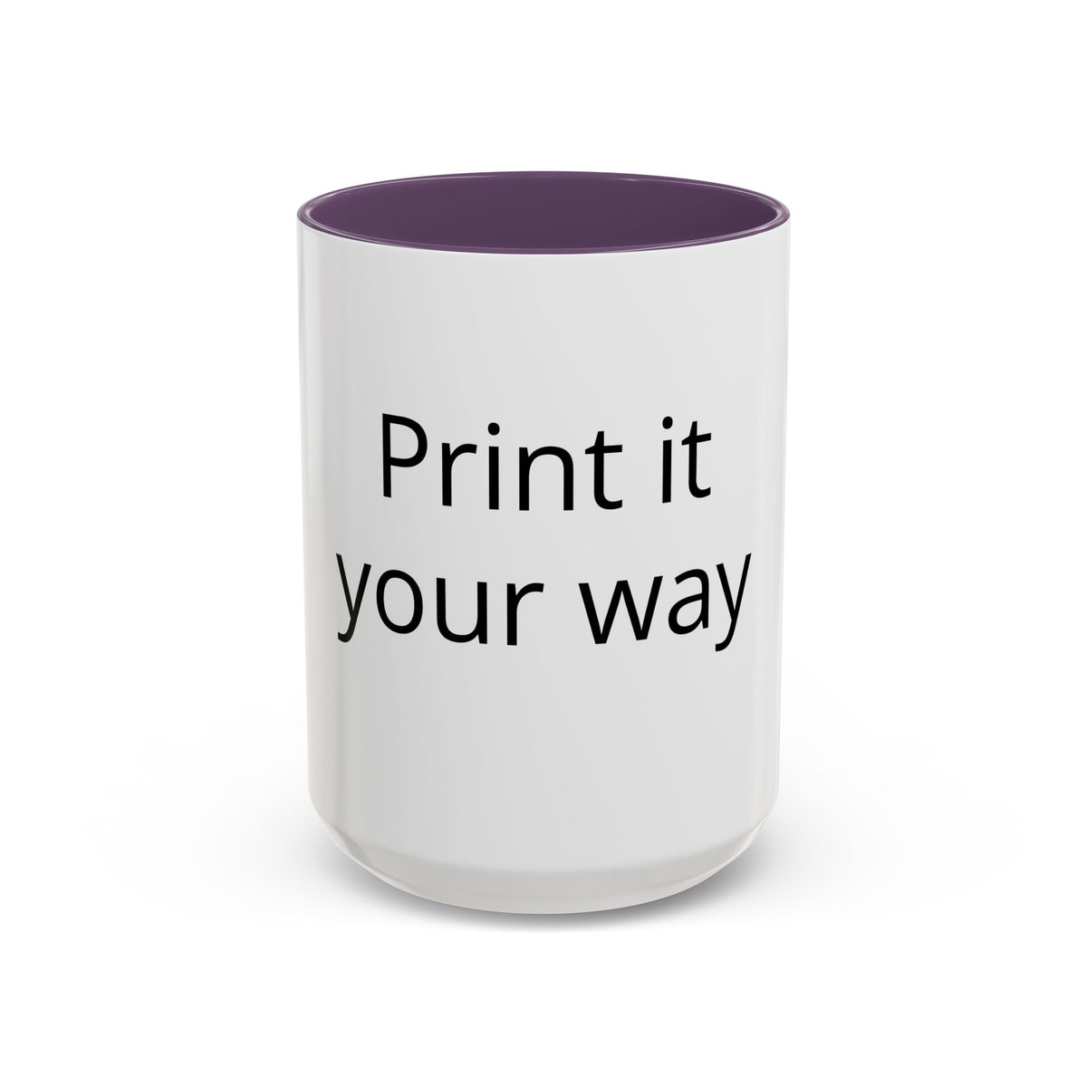 Accent Coffee Mug — Customizable “Print It Your Way” Black-Accent Coffee Cup
