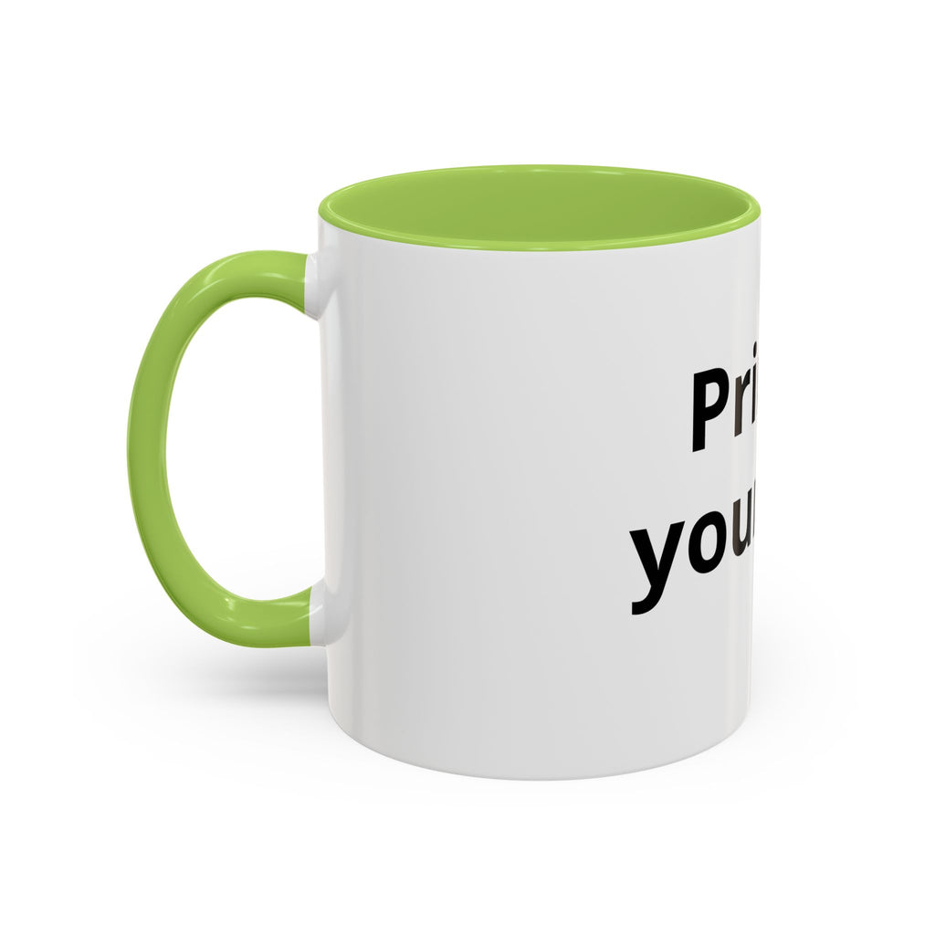 Accent Coffee Mug — Customizable “Print It Your Way” Black-Accent Coffee Cup