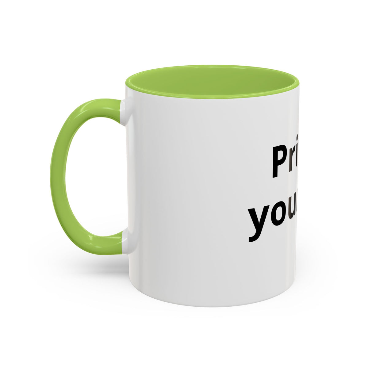 Accent Coffee Mug — Customizable “Print It Your Way” Black-Accent Coffee Cup