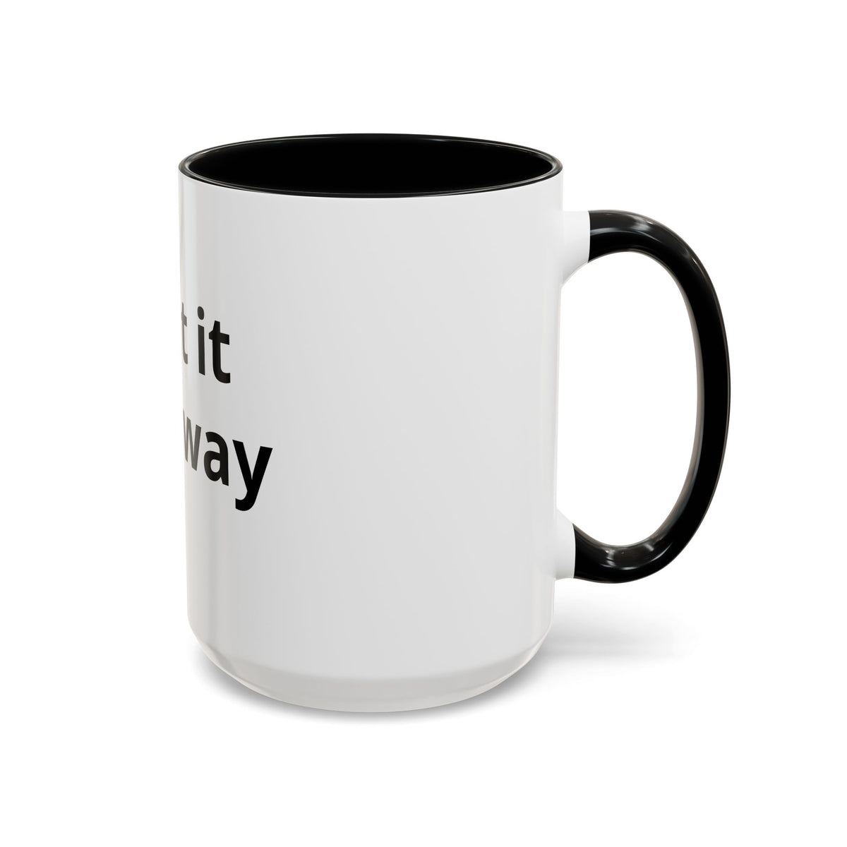 Accent Coffee Mug — Customizable “Print It Your Way” Black-Accent Coffee Cup