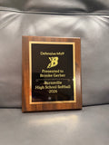 8x10 Cherry Plaque with Laser Engraved Plates