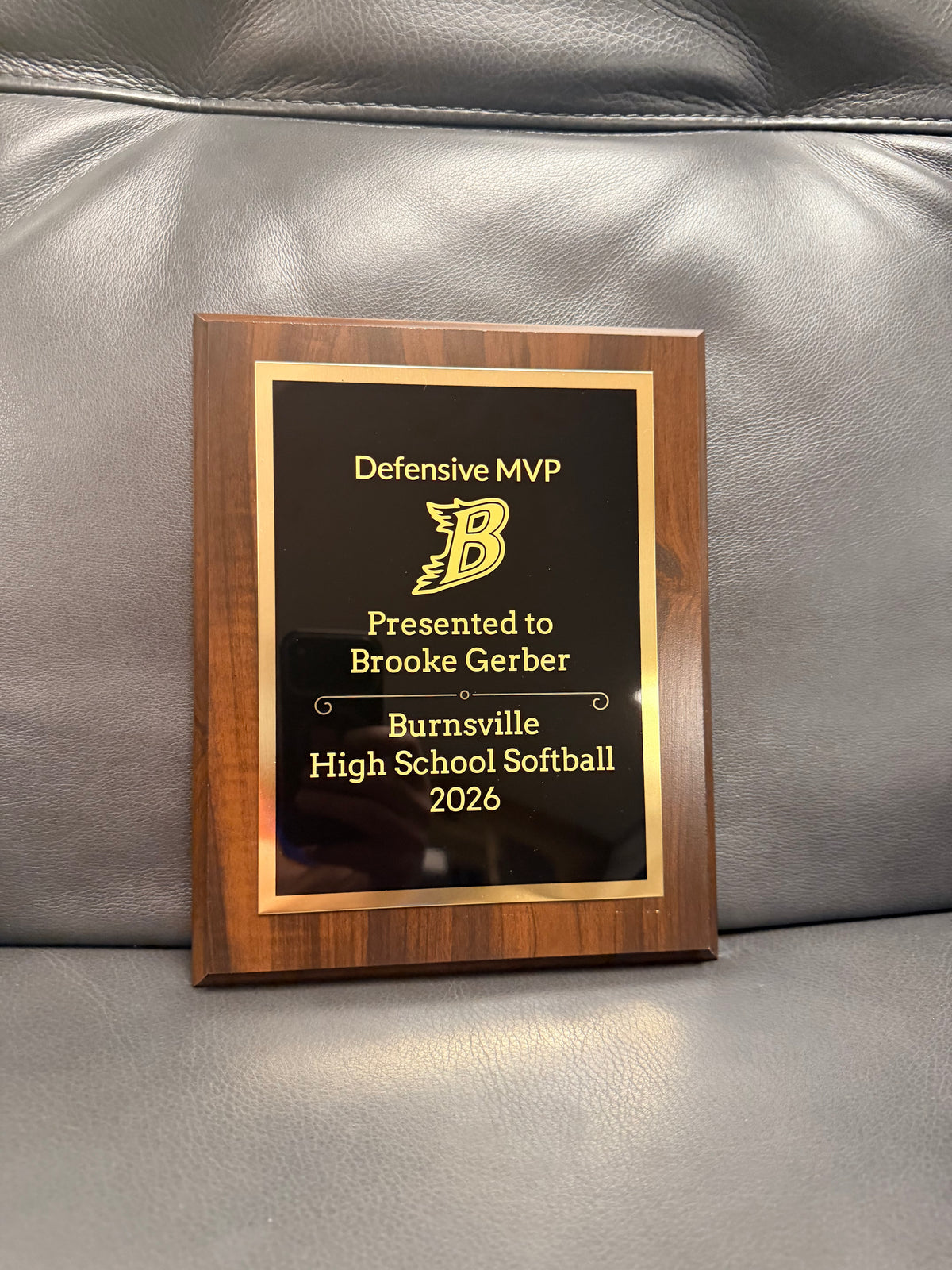 8x10 Cherry Plaque with Laser Engraved Plates