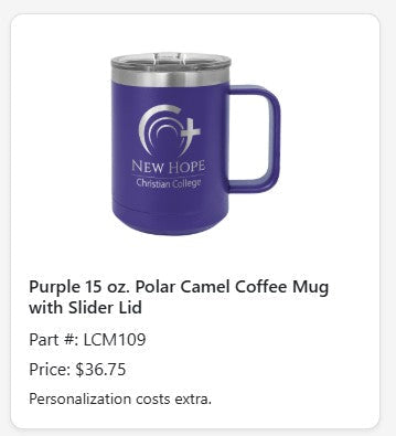 Polar Camel Coffee Mug with Slider Lid (15 Oz.)