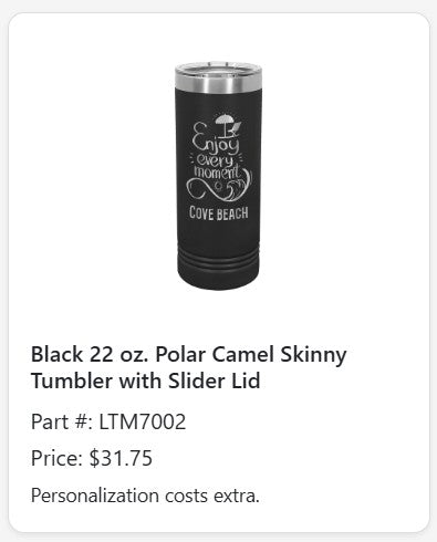 Polar Camel Skinny Tumbler