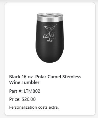Polar Camel Stemless Wine Tumbler