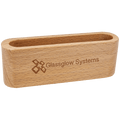 SKU: DS4B - 4 1/2" Beech Wood Business Card Holder