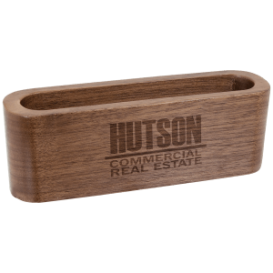 SKU: DS4W - 4 1/2" Walnut Wood Business Card Holder