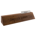 SKU: DS20 - 10" Genuine Walnut Desk Wedge with Business Card Holder