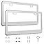 Custom Stainless Steel License Plate Frames/Plate Cover Car Accessories with Screw Caps (Black)