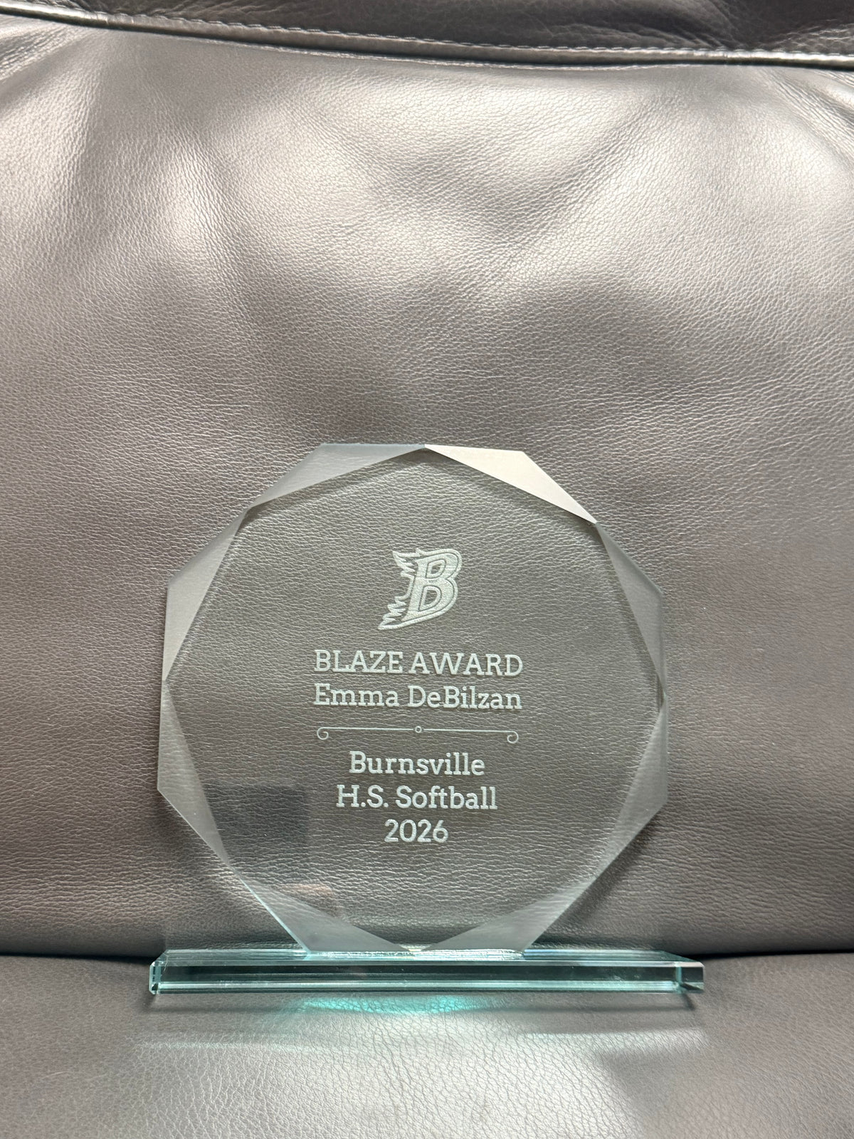 Octagon Jade Glass Award