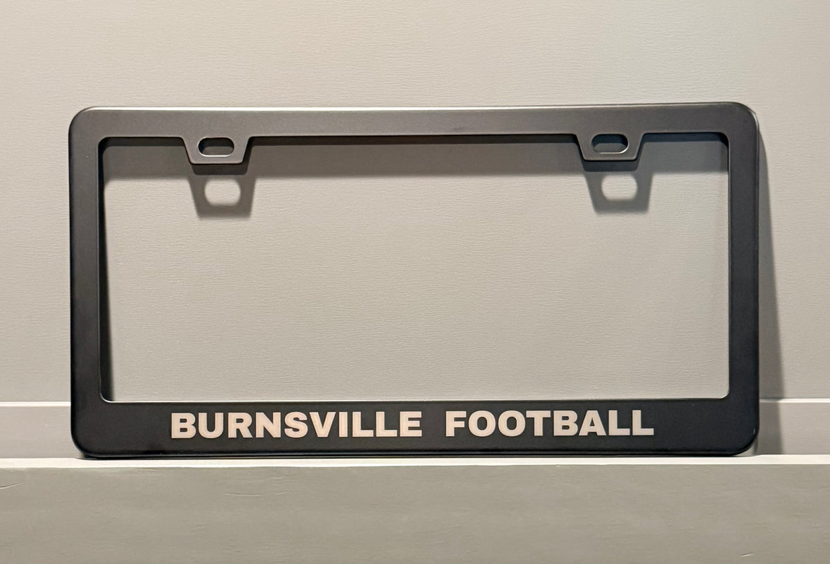 Custom Stainless Steel License Plate Frames/Plate Cover Car Accessories with Screw Caps (Black)