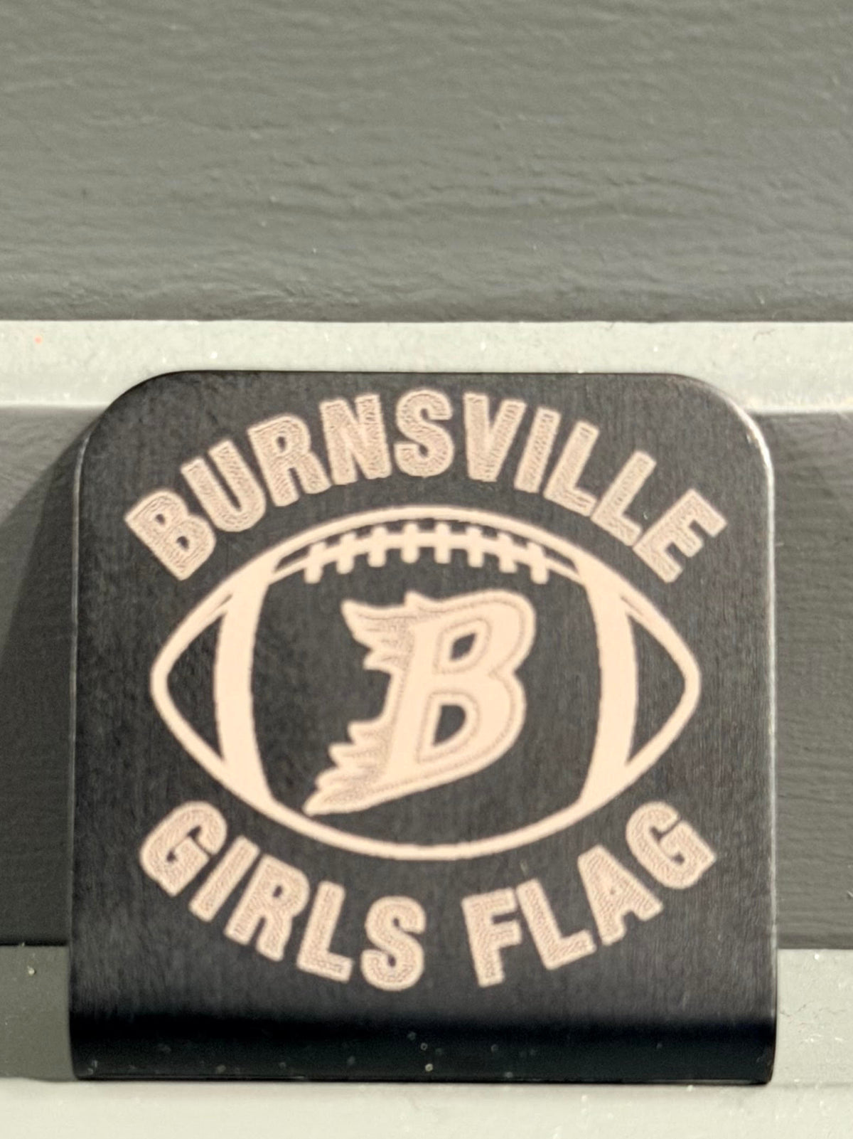 Burnsville Flag hat clip