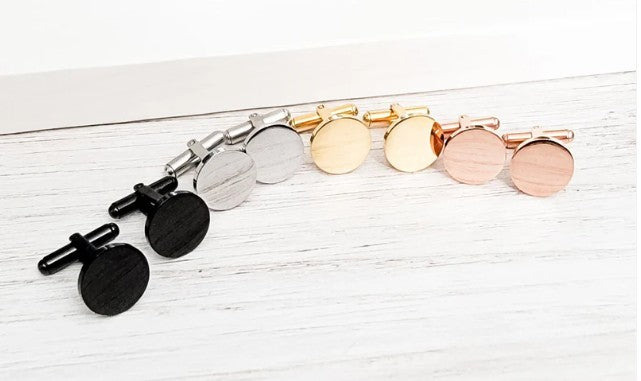 Round Cufflinks (1 pair total)