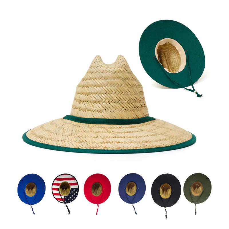 Custom Straw Sun Hat with logo/text of your choice